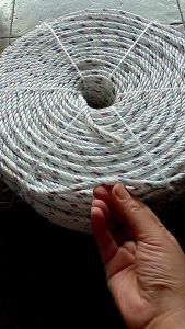 TALI TAMBANG PUTIH LURIK KILOAN 8 mm - TALI TAMBANG POLYPROPYLENE - ALAT IKAT BARANG