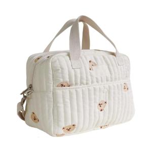 Embroidered Pattern Diaper Bag Crossbody Bag Splashproof Large Capacity Mom Bag Travel Storage Bag Women Shoulder Bag