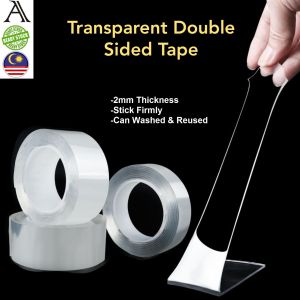 Double-Sided Transparent Tape Multi Functional Strongly Sticky Trackless Washable/Pita Ajaib Lutsinar Dua Belah Berfungsi Sangat Melekit Tanpa Jejak Boleh Dibasuh