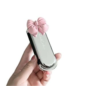 BLACKON Nơ Bộ gương lược 2 trong 1 Mini Hình vuông Lược chải tóc có thể gập lại Quà Tặng Gương bỏ túi Lược mát xa da đầu có gương Trẻ em bé gái