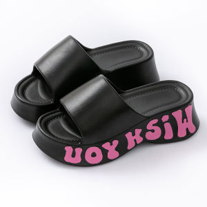 [Free Shipping] WomenS Thick-Soled Slippers For Summer Outdoor Wear Trendy And Fashionable High-Heeled Comfortable Beach And Home Indoor Sandals