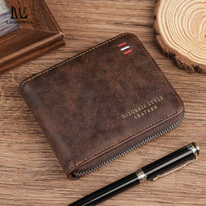 LouisWill Mens Short Wallet Soft PU Short Wallet Multi-Functional Wallet Retro Large Capacity Purse Multi-Card Position ID Credit Cards Holders Coin Pouch PU Leather Coin Bag Business Wallets