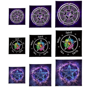Tarots Tablecloth Altars Cloth Star Symbol Astrology Tablecloth Divinations Cloth Tapestry Wall Decoration