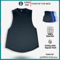Áo ba lỗ nam TANKTOP TRƠN form rộng xẻ tà tập GYM thể hình chất thun lạnh VNO123. 