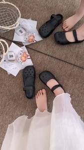 [Free Shipping] 2026 Summer New EVA Thick-Soled Slippers for Women Suitable for Home and Outdoor Wear Floral Clog Sandals Closed-Toe Beach Sandals