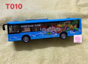 (Xe kim loại) Đồ chơi mô hình xe bus 1 tâng có nhạc và đèn chạy cót bằng kim loại bền bỉ xe thăm quan du lịch thành phố
