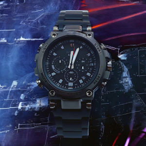 MTG-B1000 Chrono Active - Jam Tangan Pria Sporty Full Black Strap Tahan Air dengan Fitur Kompas
