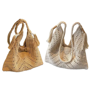 กระเป๋าเงินสะพายไหล่ถักมีสไตล์กระป๋าถือระบายอากาศอุปกรณ์เสริมที่กว้างขวางกระเป๋าแบบหนีบแขนชุดเดรสแฟชั่นสตรีสบายๆ Essential