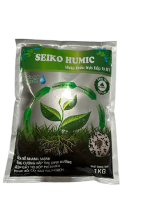 Seiko Humic (Humic Mỹ 1kg-phân bón sinh học kích rễ nhanh cải thiện cấu trúc đất tăng khả năng giữ–trao đổi dinh dưỡng để cây hấp thu tốt hơn – khỏe bền hơn.