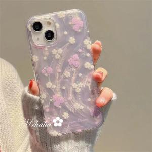 เคสโทรศัพท์ Upaitou + เคสโซ่สำหรับ iPhone 15pro 15Plus 14 13 12 11 Pro Max X XR Xs Max 8 7 6 6S Plus สาวน่ารักการ์ตูน2024ใหม่ Ins ขนนกเลเซอร์ที่เคสโทรศัพท์ขั้นสูงพร้อมราวโลหะ