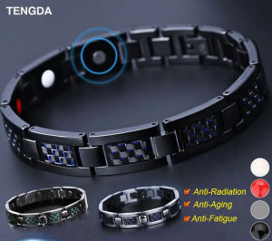 Mens Nightclub Magnetic Alloy Bracelet Blue Yunjin Bracelet