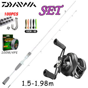 Fishing Set Complete 1.5-1.98m Ultra Light Fishing Rod and Fishing Reel 7.2: 1 Gear Ratio 10kg Casting Fishing Rod Set