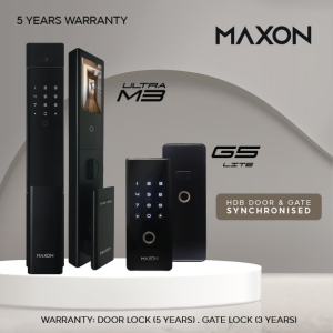 MAXON M3 ULTRA DOOR VIEWER WIFI DIGITAL DOOR LOCK + GATE LOCK G8 G5 BUNDLE
