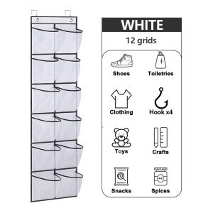 24 Pocket Hanging Shoe Rack Shoe Hanging Bag Hanging Storage Bag Behind The Door Wall Mounted Organizer Shoe