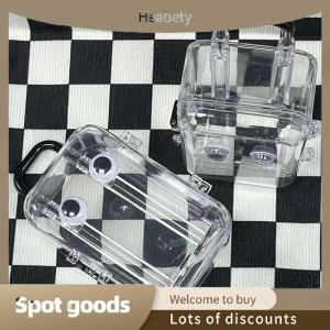 Heabety Fashion Creative Jewelry Storage Box Mini Cute Clear Luggage Suitcase Candy Box Wedding Gift Packaging New Desk Organiser Decoration