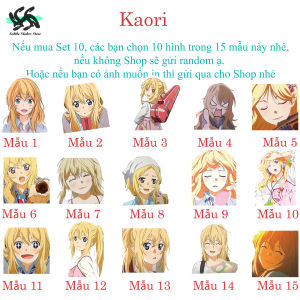 Your Lie in April - Set 10/15 Sticker Kaori Miyazono anime Tháng tư là lời nói dối của em/ Shigatsu wa Kimi no Uso hình dán chống nước chống xước
