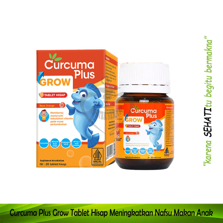 Curcuma Plus Grow Tablet Hisap Meningkatkan Nafsu Makan Anak