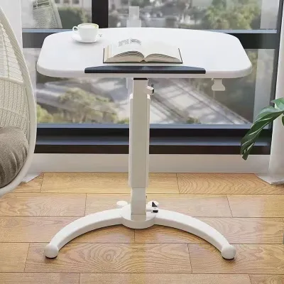 Foldable Mobile Standing Desk Pneumatic Height Adjustable Sit Stand Desk 90° Tiltable Rolling Laptop Desk Portable De