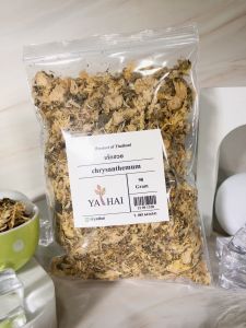 ดอก เก๊กฮวย Chrysanthemum 90 กรัม 1 ถุง สมุนไพร แท้ ออแกนิค คนรัก สุขภาพ เก็บรักษาได้นาน By Ya Thai