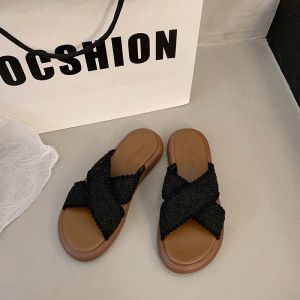 [Free Shipping] WomenS Thick-Soled Slippers Summer Beach Sandals Soft Bohemian-Style Sandals Flat Sandals For Vacation New Outdoor Style