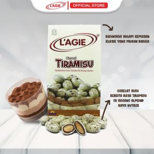 Camilan Coklat Lokal Indonesia LAgie Premium Pack 60 - 65 Gr Varian Cashew Nut Milk Chocolate Almond Green Tea Chocolate Almond Tiramisu Chocolate Coffee