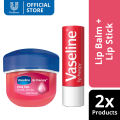 [Bundle] Vaseline Lip Therapy Lip Balm Rosy 7G + Vaseline Rosy Lip Stick 4.8g. 