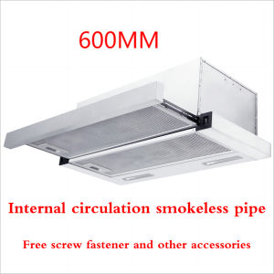 Internal circulation smokeless pipe Stainless Steel Dual Motor 900mm Width Range Hood with Expandable Pull-Out Design