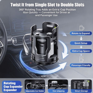 Universal Car Cup Holder Adjustable Car Drink Holder Multifunctional Car Cup Stand Car Water Bottle Holder Large And Small Size Switch Lock Design Auto Interior Accessories