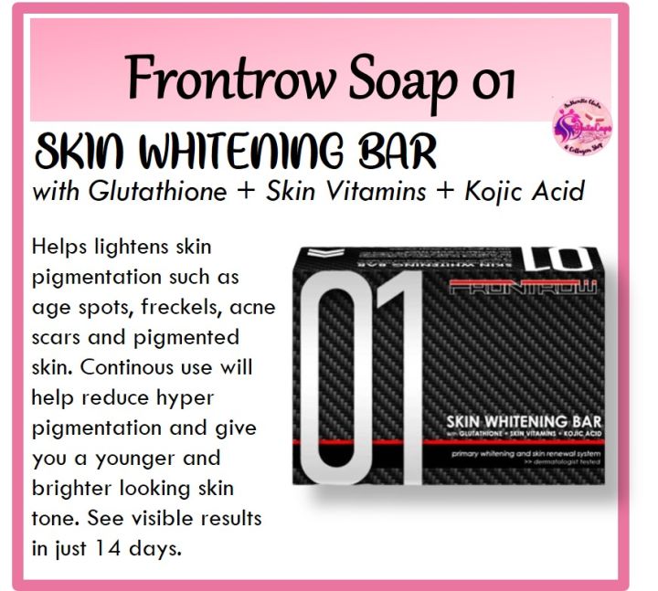 FRONTROW 01 SKIN WHITENING SOAP BAR WITH GLUTATHIONE KOJIC ACIDS