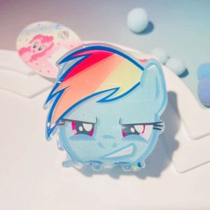 HENLI Rarity Acetate Little Pony Hair Claw Acetic Acid Sparkle Pinkie Pie Hair Clip Creative Cartoon Fluttershy Crab Clip Hair Styling Accessory