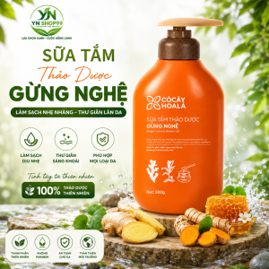 Sữa Tắm Thảo Dược Gừng Nghệ Cỏ Cây Hoa Lá - Hàng chính hãng