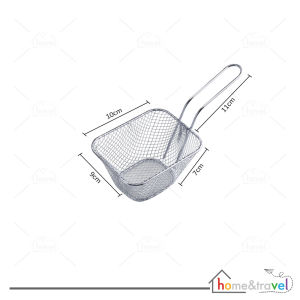 HOVELSHOP Potato Mini Fries Basket Keranjang Kentang Goreng Cafe Holder Stainless Steel Saringan Gorengan