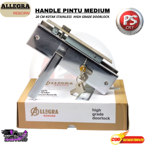 kunci pintu ukuran tanggung (ALLEGRA) 1set kunci pintu ukuran tanggung dengan gagang kotak minimalis