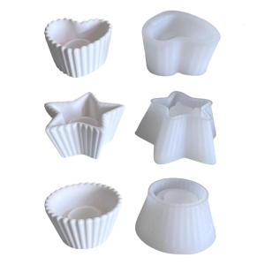 Elegant Striped Pattern Silicone Mold Convenient Silicone Mold for Making Striped Holders and Home Ornaments