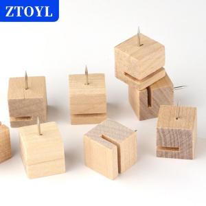 [COD] ZTOYL 10ชิ้นหมุดปุ่มสแน็ปไม้สี่เหลี่ยมพร้อมช่องสำหรับบอร์ดไม้ก๊อกการแสดงภาพตกแต่งหมุดแบบกดสำหรับติดตั้งง่าย