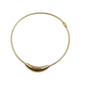 Vàng thanh lịch ống cong Vòng Cổ Vòng Cổ Choker Kim Loại dây Chuyền Chất Lượng cổ áo thời trang Quà Tặng hiển thị phong cách của bạn