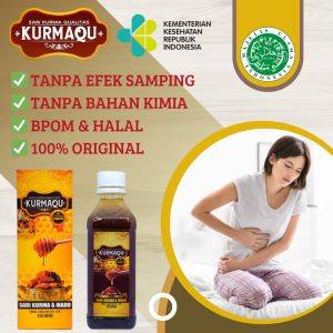 Obat Asam Lambung Naik Kronis Radang Tukak Gerd Gastritis Maag Akut Nyeri Ulu Hati Rasa Asam Pahit di Kerongkongan Mulut - Herbal Kurmaqu Sari Kurma dan Madu Alami Bpom 100%Halal Tanpa Efek Samping