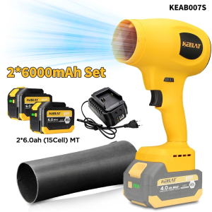 【KEELAT KEAB007S】Kipas Turbin Kuat Blower Turbo Charged Fan Nirkabel Pengaturan Multi-level Kipas Semprot Pengering Turbin Profesional Kipas Angin Listrik Berdaya Tinggi Untuk Rumah Tangga Baterai Lithium Berdaya Besar