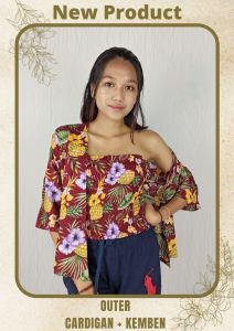 CHERRY - Cardigan Wanita Motif Nanas / Bolero Wanita / Outer Wanta / Atasan Wanita Rayon