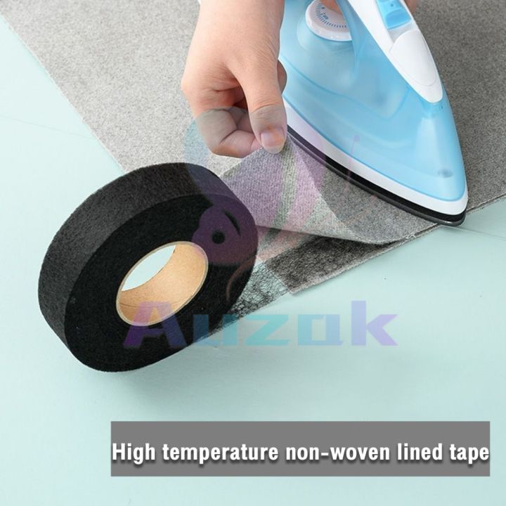 AUK%2064m/Roll%20Double%20Sided%20Interlining%20Adhesive%20Fabric%20Black%20White%20Clothes%20Apparel%20Tape%20-%20Image%204