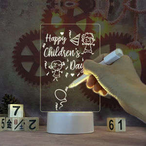 Note Board LED Night Light USB Message Board Party Light with Pen Gift for Kids Girlfriend Creative Decorative Night Light