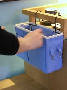Multifunctional Bedside Sofa Hanging Storage Bag Fabric Hanging Basket Bedside Shelves for Dormitory and Apartment Storage