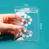 100PCS PVC Jewelry Storage Bag Jewelry Bracelet Thickened Sealed Bag Anti-Oxidation Zip lock Pouches