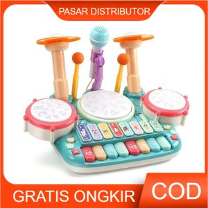 Mainan Anak Alat Musik Keyboard Drum Piano Xylophone Elektronik Mainan Musik Anak Edukatif