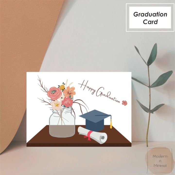 (Isi 50 Pcs) Happy Graduation Card / Kartu Ucapan Selamat Kelulusan / Wisuda Ukuran 9,5x6,3cm