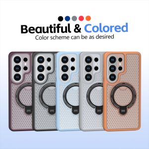 0930[Local Stock] Christmas Halloween For Magsafe Breathable Bracket Case For Samsung S26 Plus S25 FE Ultra A18 A57 A37 A27 A17 A07 A56 A36 magneticed Shockproof Cover h261009
