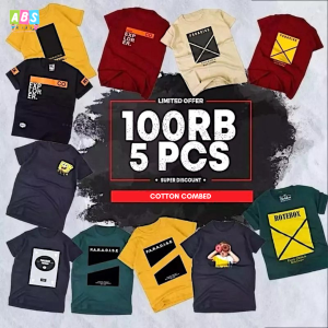 Kaos Anak Laki Laki Perempuan Umur 1-12 Tahun T-Shirts Soft Cotton