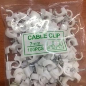 Pvc Cable Clip For Wall  Cable Clips Wire Round Type 6mm / 7mm /  8mm / 9mm / 10mm / 22mm / 25mm  100pcs