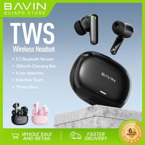 BAVIN BA57 TWS Bluetooth Wireless Earphones Bluetooth Stereo Audio Sound Headphones Earbuds Touch Control Earphone
