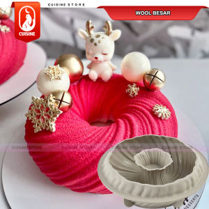 [COD] Torta Loyang Kue Silikon WOOL Mousse Cake Puding Bolu / Loyang Tulban 22 CM / Cetakan WOOL / Cetakan Silikon Anyaman / CUISINE